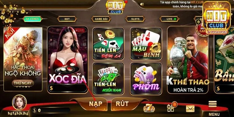 Cách nạp tiền Hitclub chi tiết 