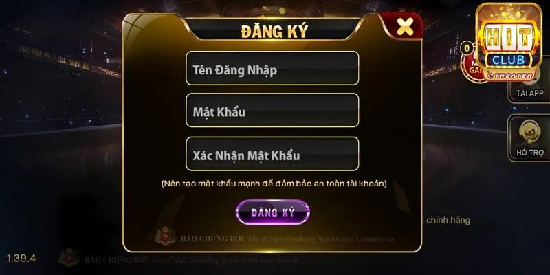 Gửi lệnh đăng ký Hitclub 